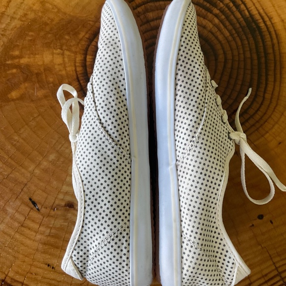 VANS OFF THE WALL Cream and Dark Gray Polka Dot Tennis Shoes Sneakers Sz 9 - Picture 9 of 13